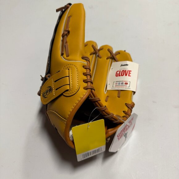 Franklin Sports Fieldmaster 13" Slowpitch Glove Yellow Adult Right Hand Throw - Picture 2 of 8